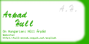 arpad hull business card